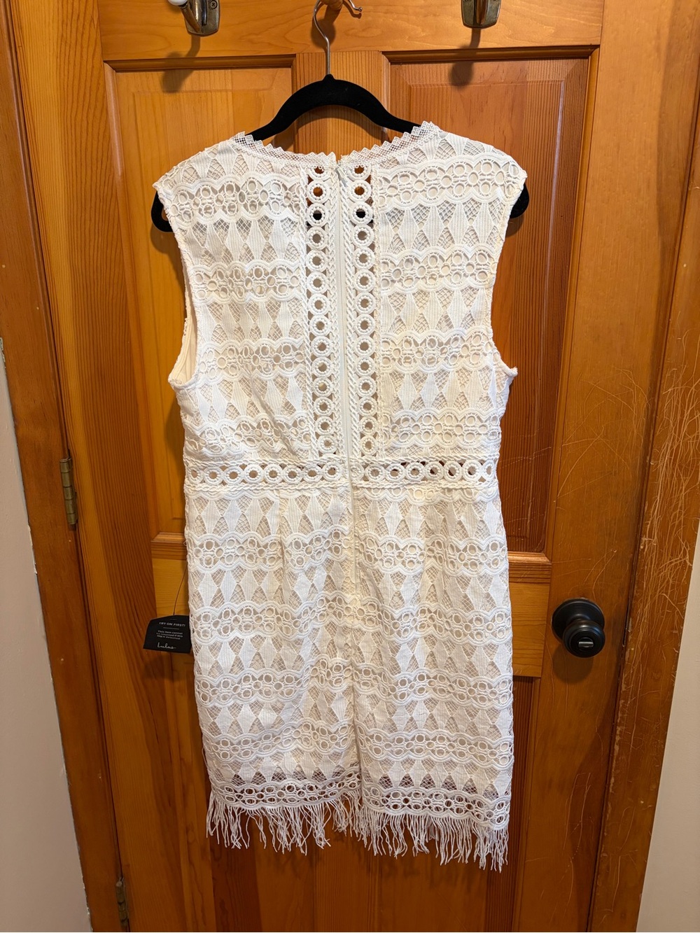 Lulu's Kenna White Crochet Lace Sleeveless Bodycon Dress - Picture 4 of 4